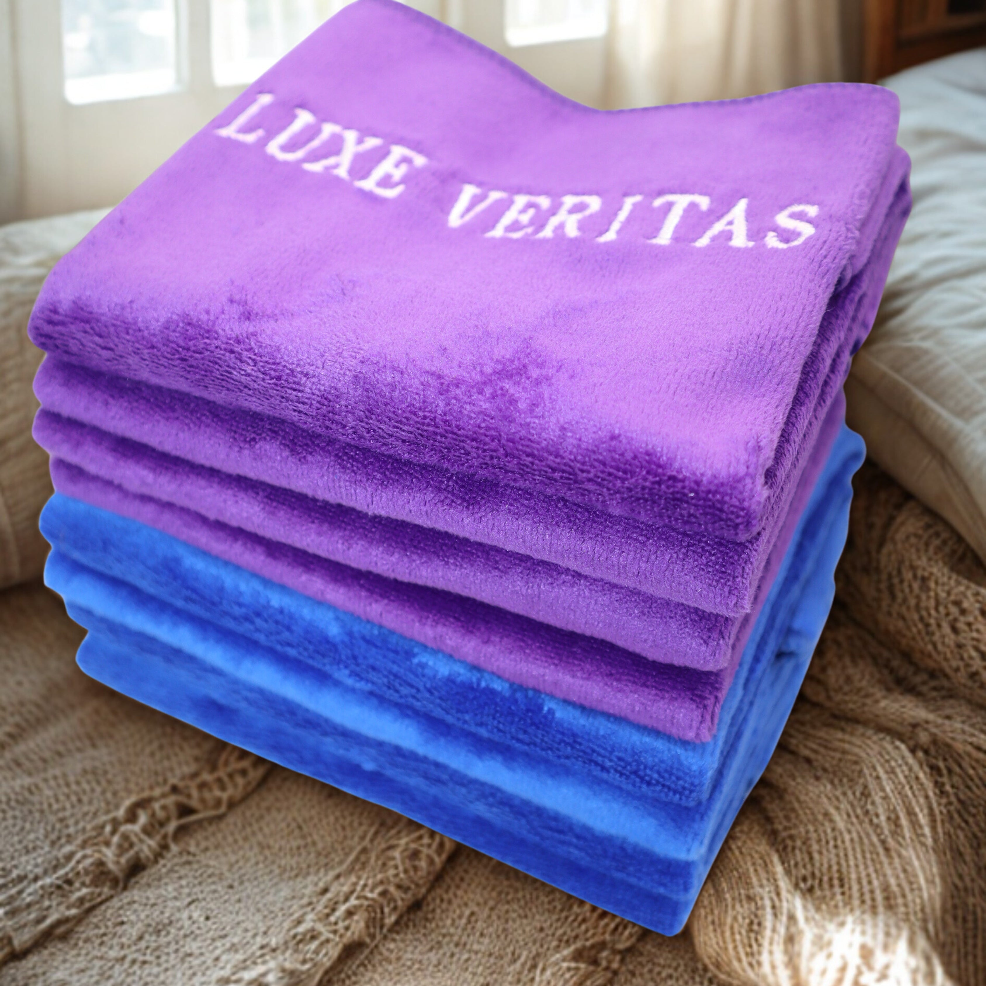 Premier Microfibre Cloth (4Blue)+(4Purple) 8 Pack