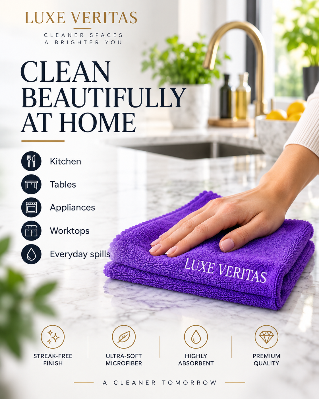 PlumPolish Premium Microfibre Cloth