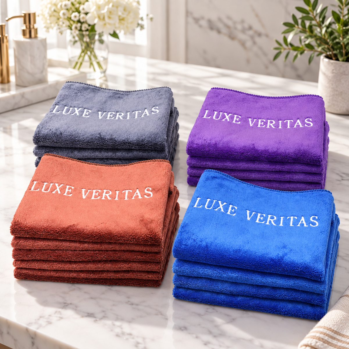 Premium 4-Colour Microfibre Cleaning Cloth Set