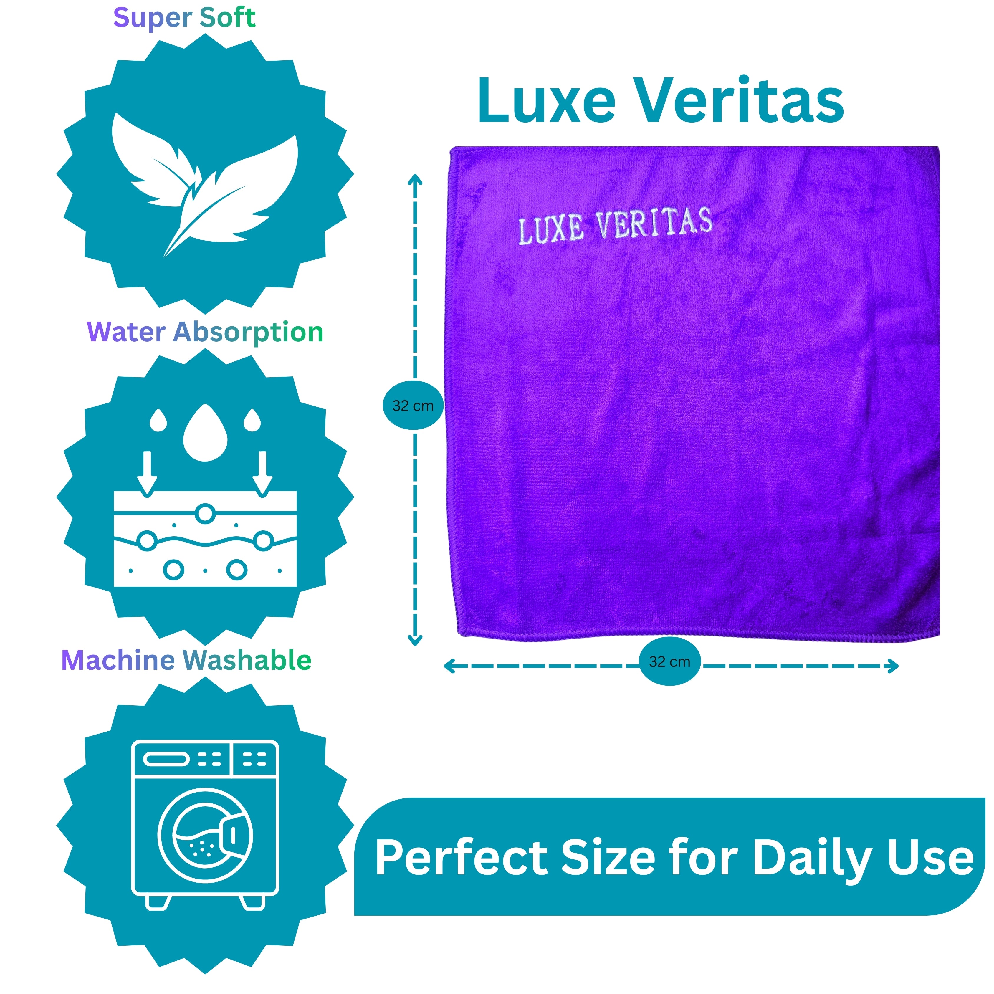 Premier Microfibre Cloth (4Grey)+(4Purple) 8 Pack