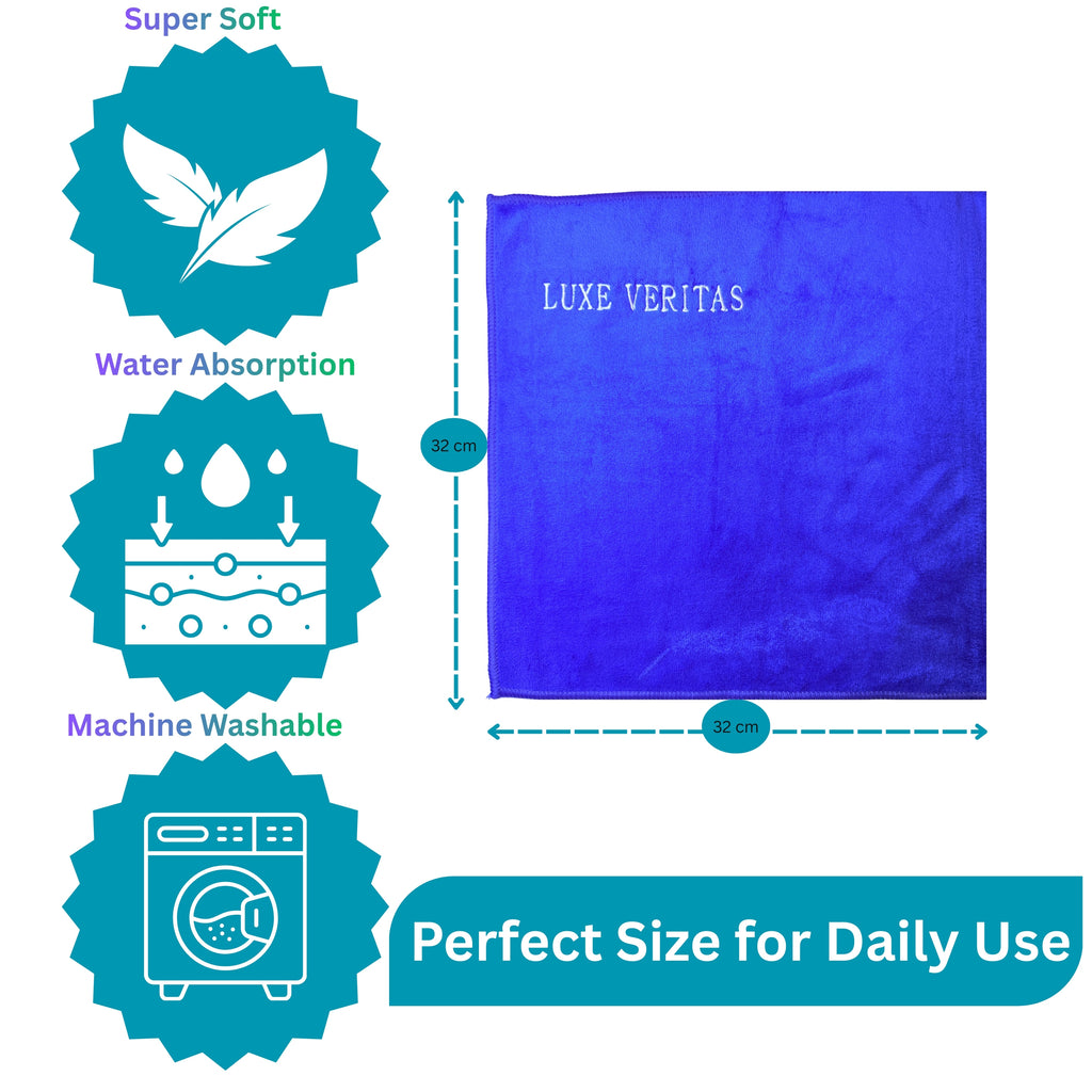 Premier Microfibre Cloth (2Blue)+(2Brown)+(2Purple)+(2Grey) 8 Pack